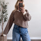 Coffee Club Striped Pullover
