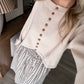 Honey Hearth Button Sweater