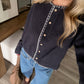 Gingham Thread Button Cardigan (Restocking Mid October)