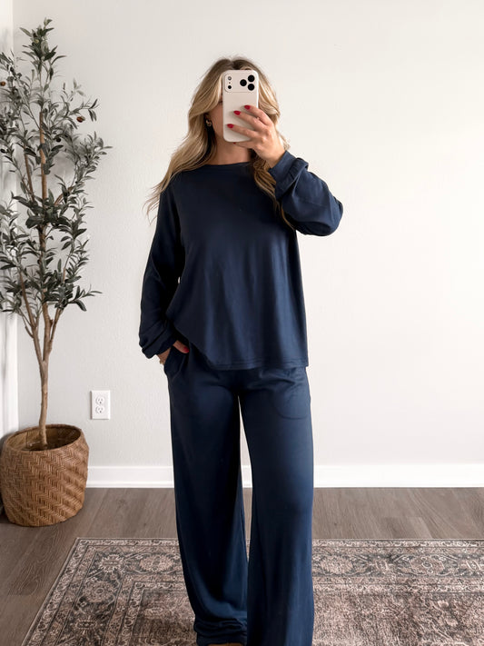 Weekend Reset Lounge Set / Navy (Restocking 9.28)