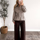 Margins Plaid Smocked Top
