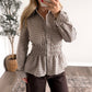 Margins Plaid Smocked Top