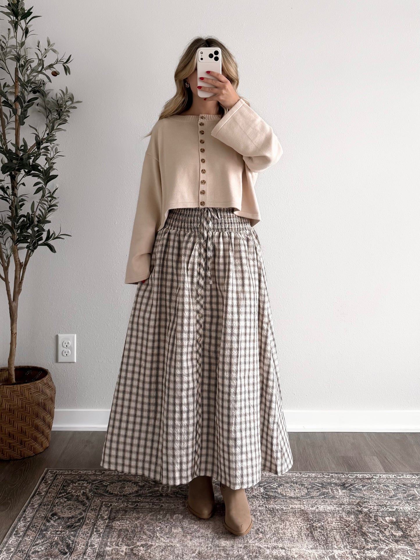 Honey Hearth Button Sweater