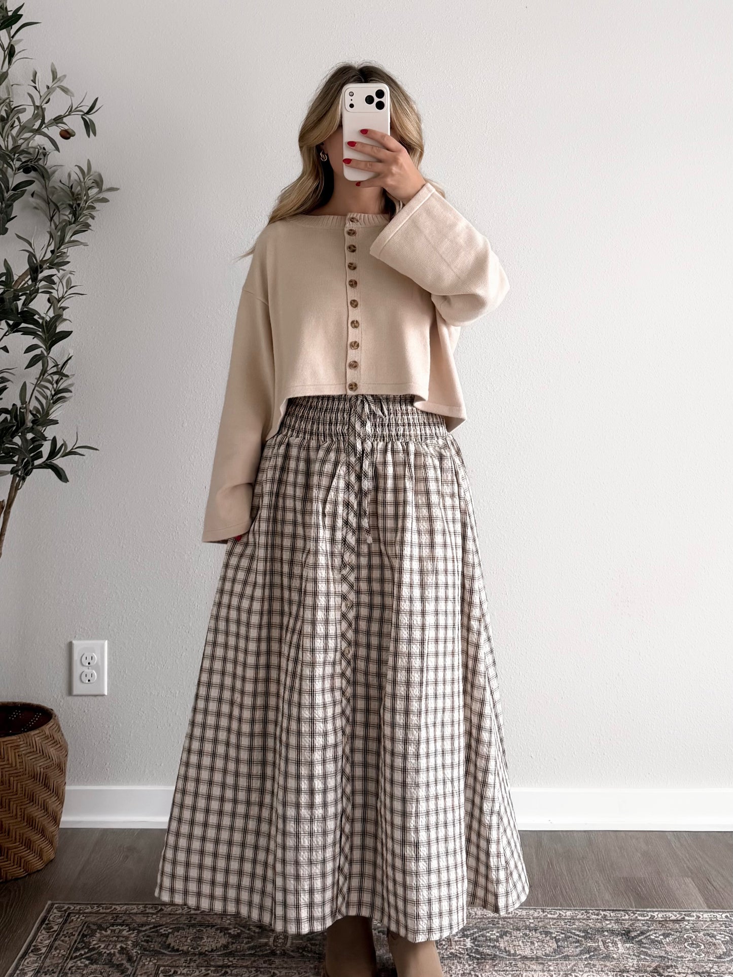 Honey Hearth Button Sweater