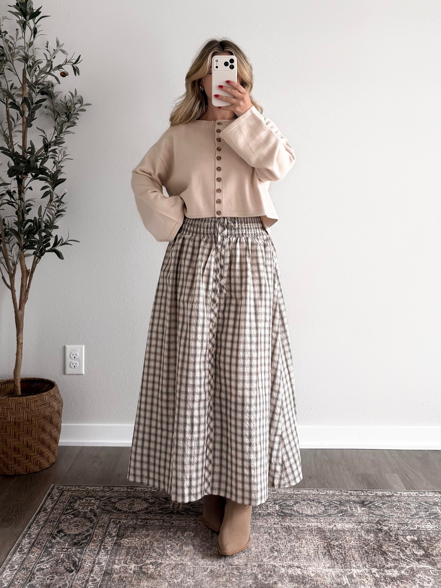 Honey Hearth Button Sweater