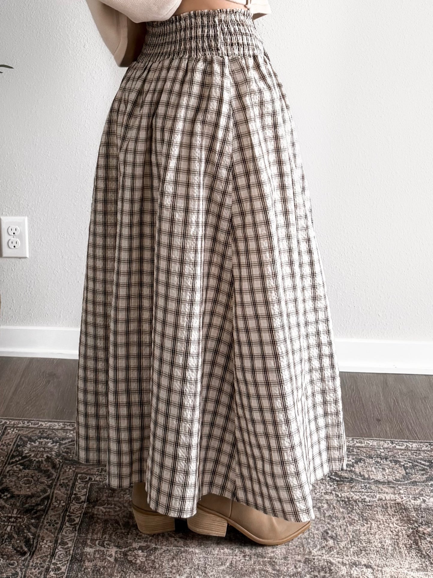 Sunday Acres Plaid Midi Skirt