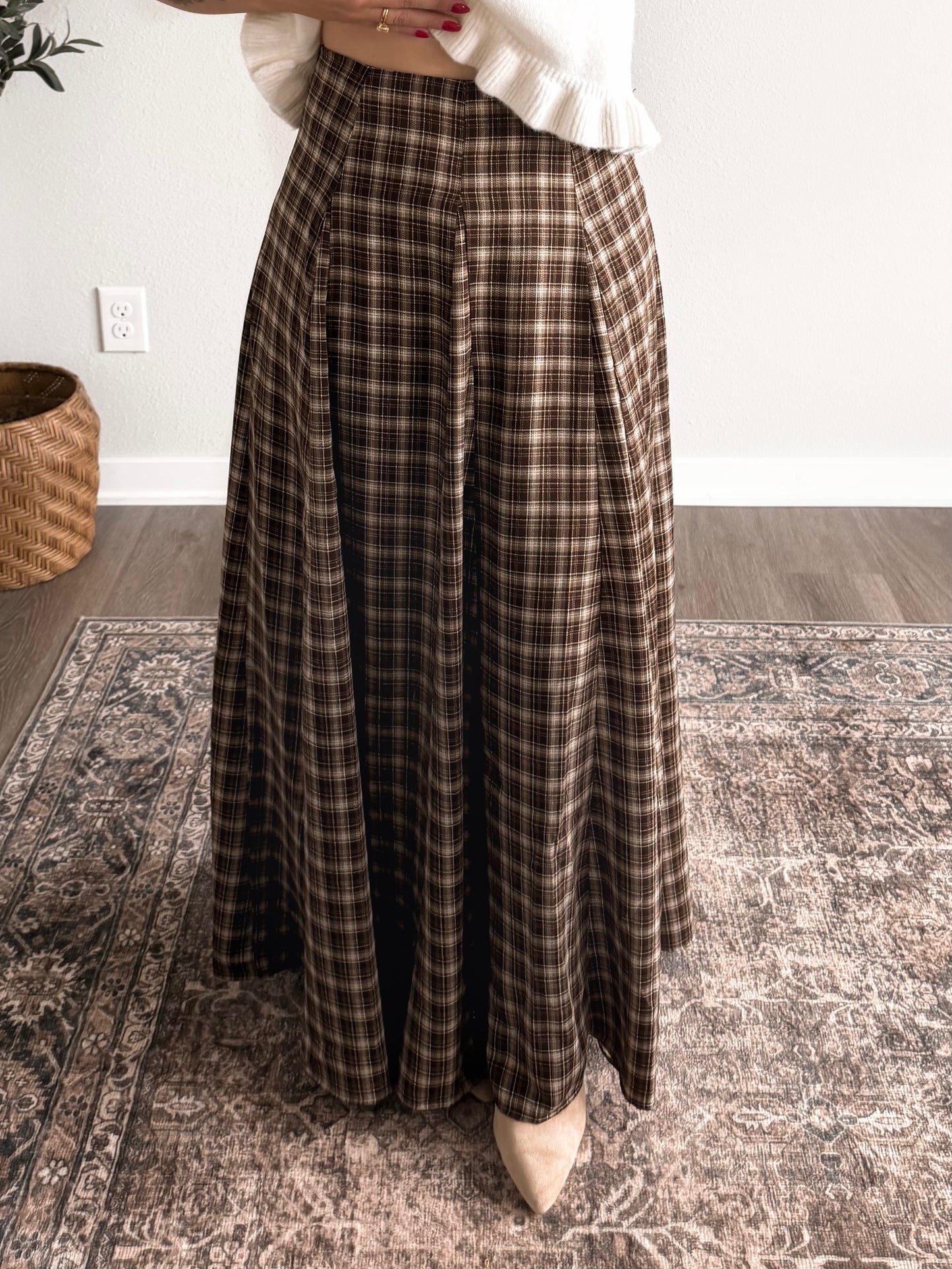Woods Plaid Maxi Skirt