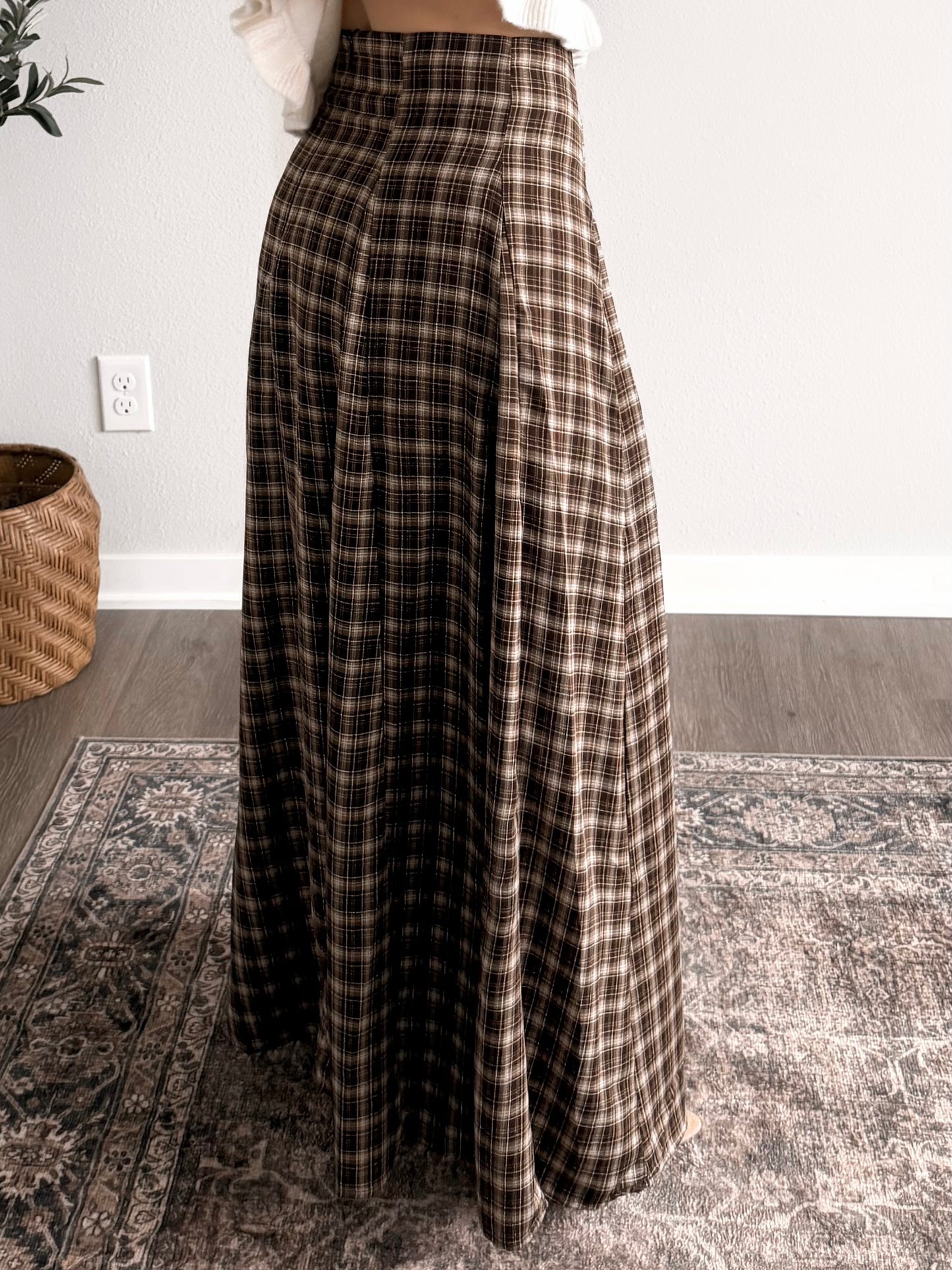 Woods Plaid Maxi Skirt