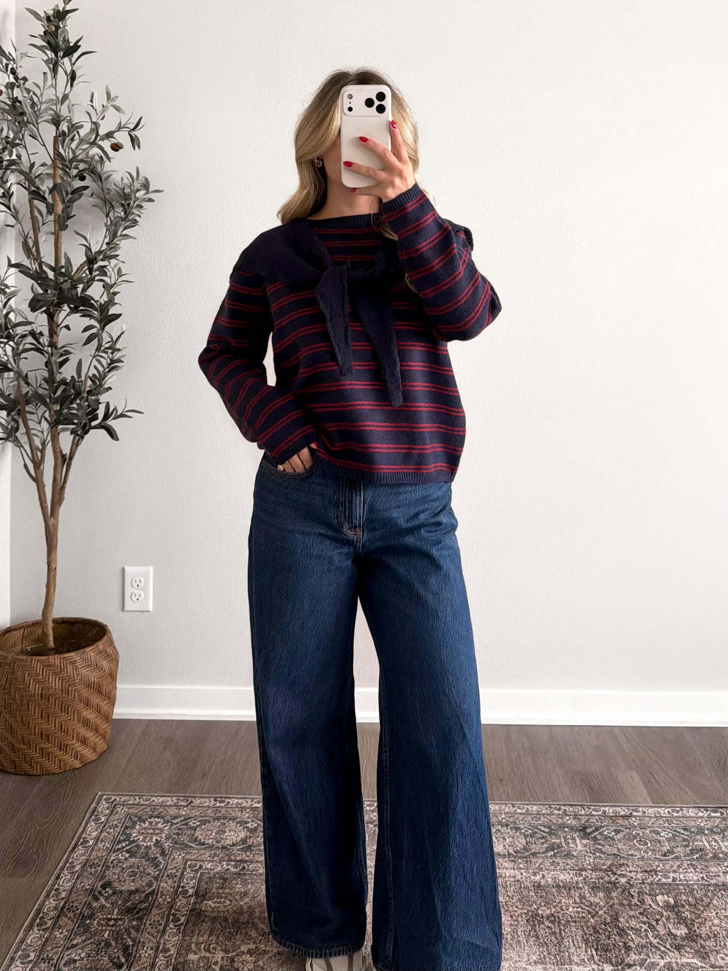 Cider Press Stripe Shawl Sweater