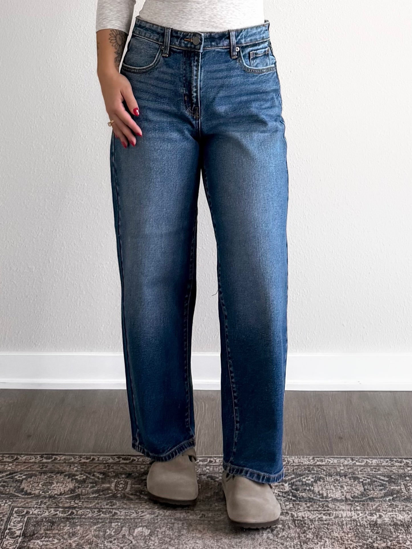 Brooks Cropped Straight Leg Jeans