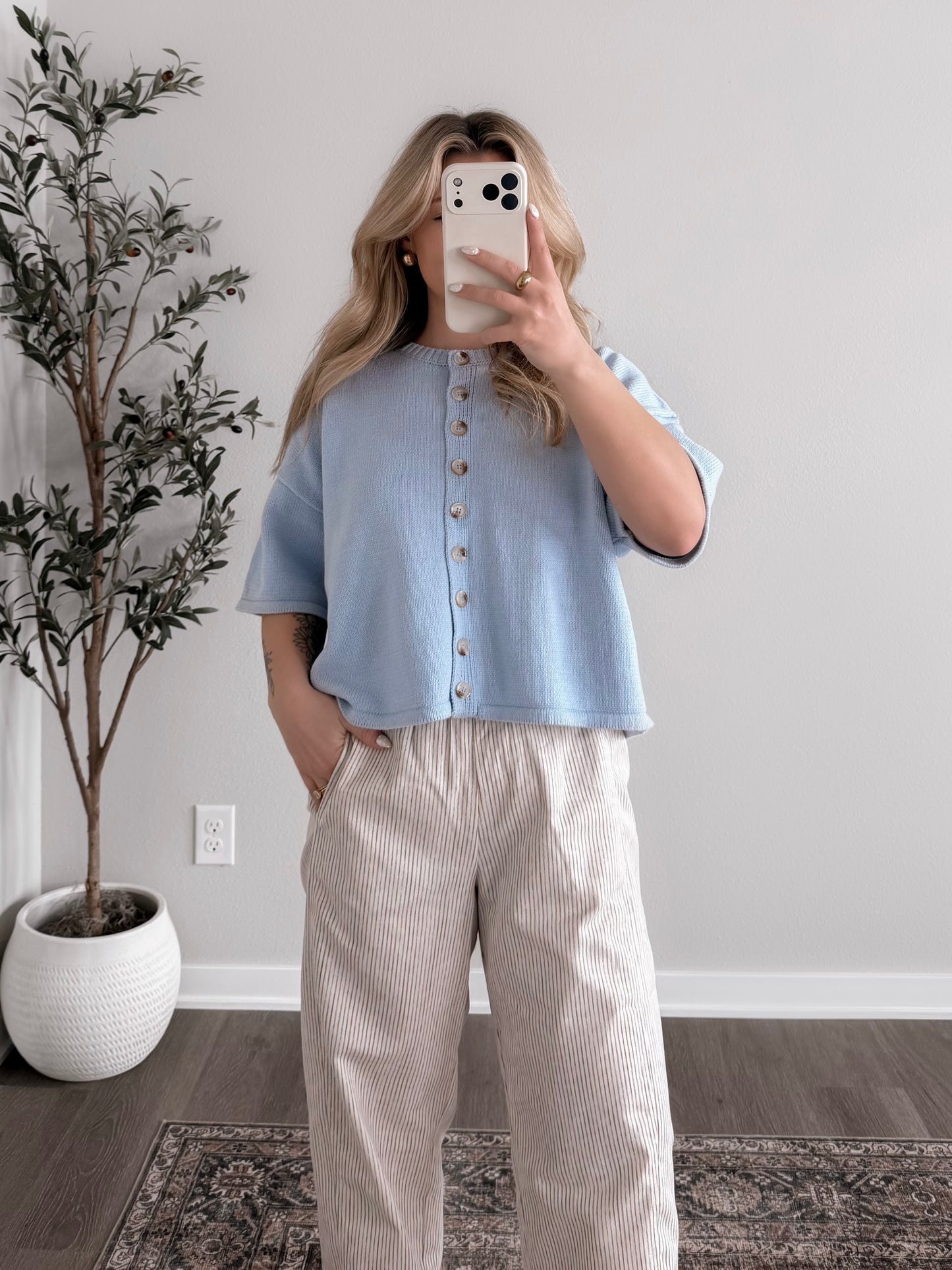 Calm Knit Button Sweater