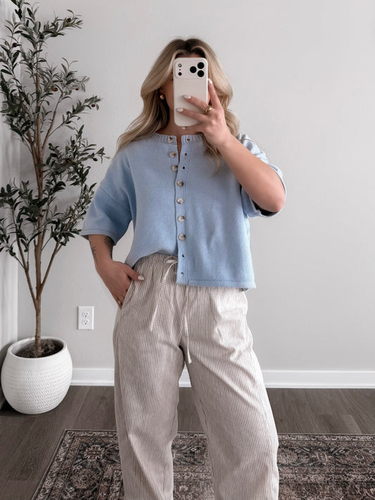 Calm Knit Button Sweater