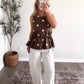 Chocolate Dot Babydoll Top