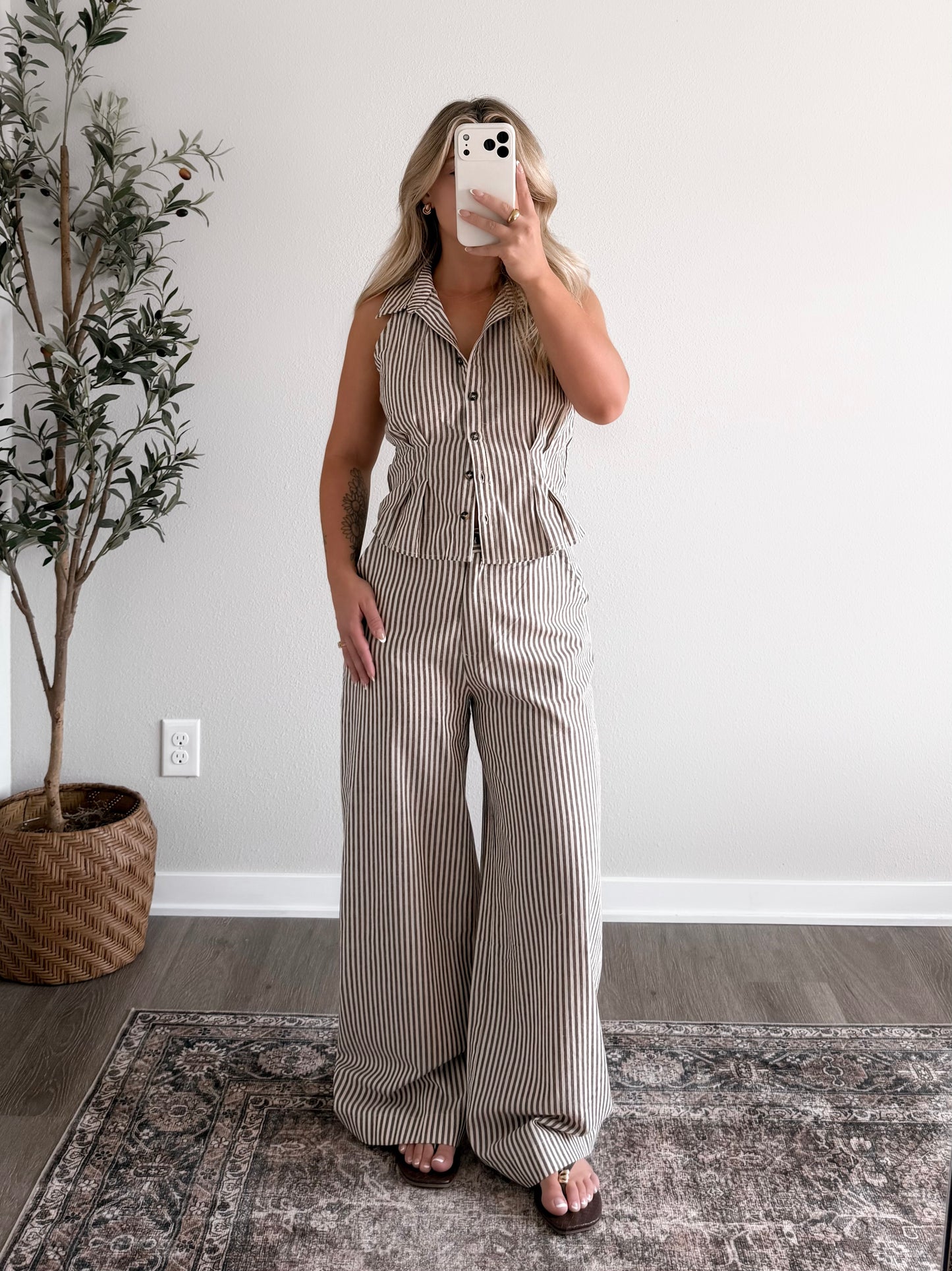 Harbor & Main Pinstripe Pant Set