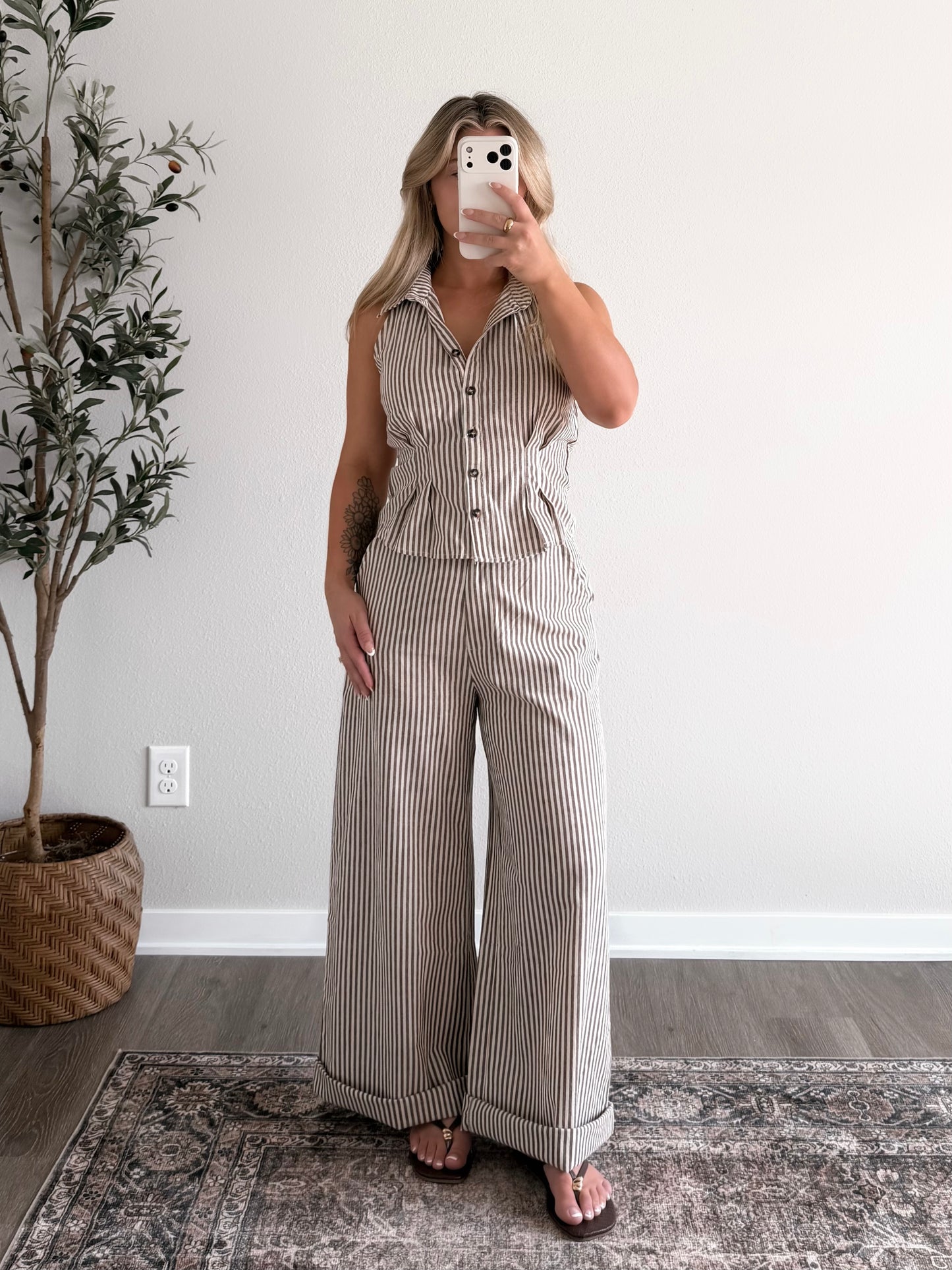 Harbor & Main Pinstripe Pant Set