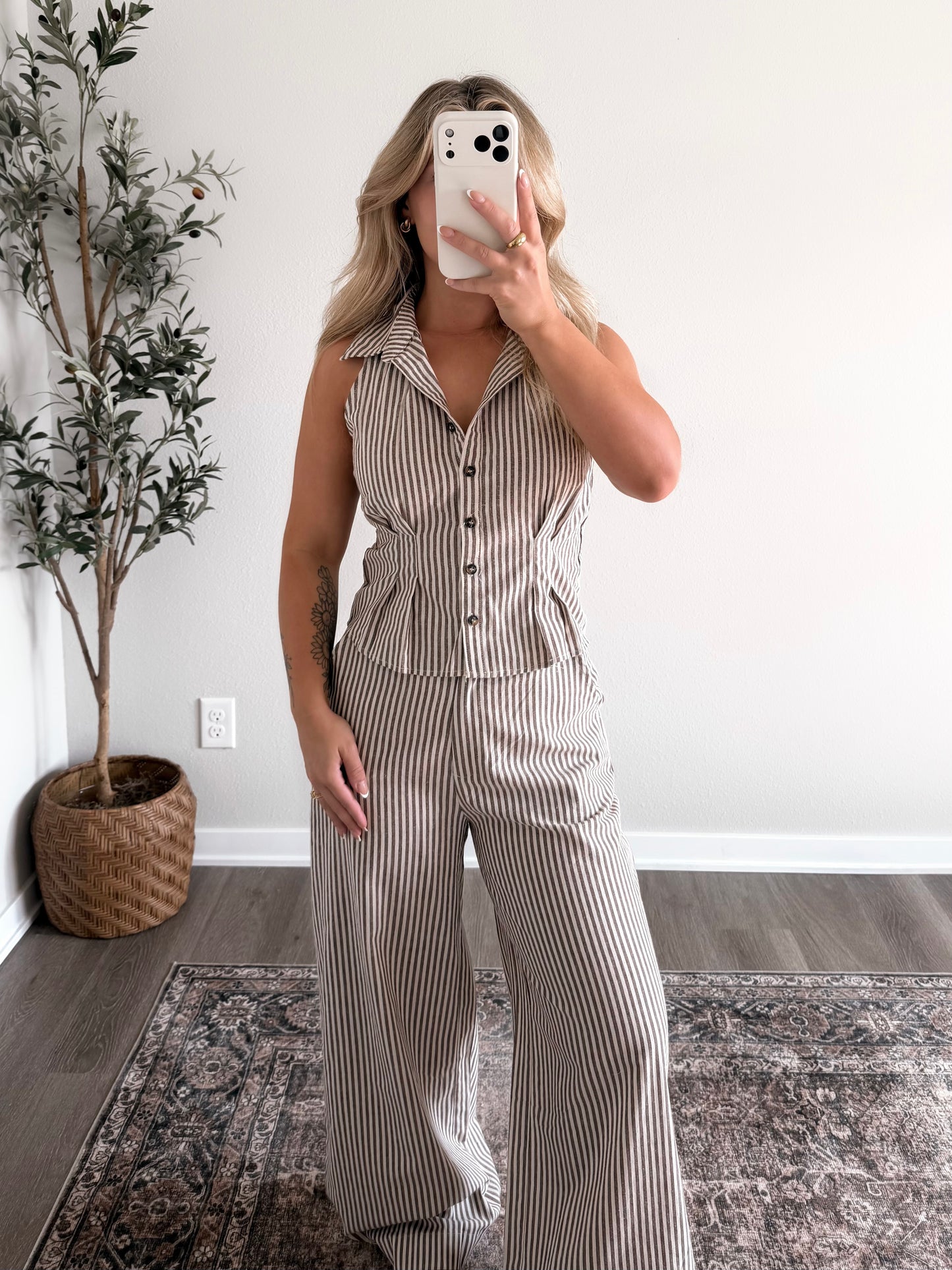 Harbor & Main Pinstripe Pant Set