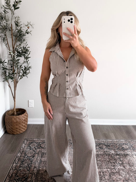 Harbor & Main Pinstripe Pant Set