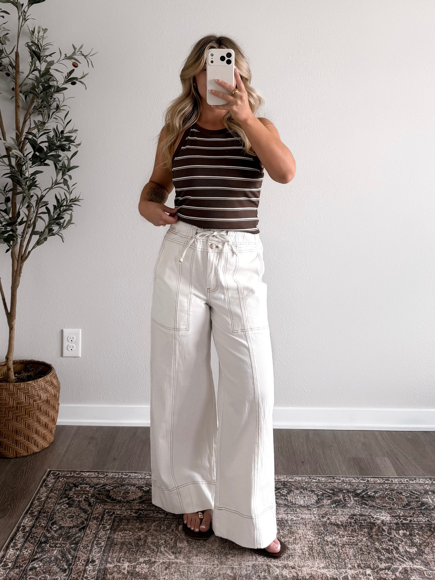 Covie Wide Leg Pant / Cream
