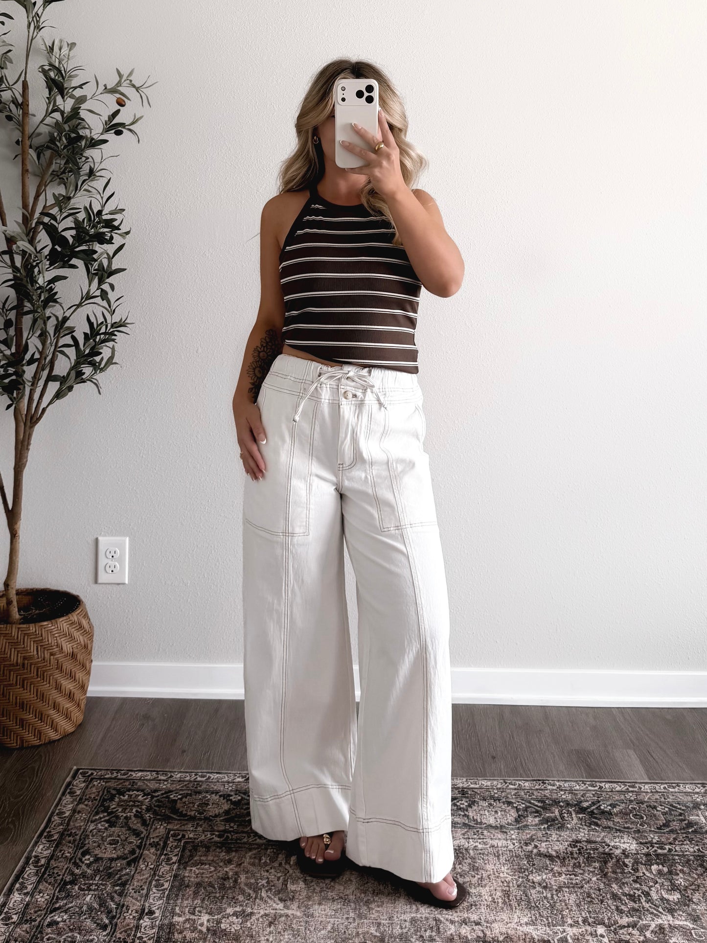 Covie Wide Leg Pant / Cream
