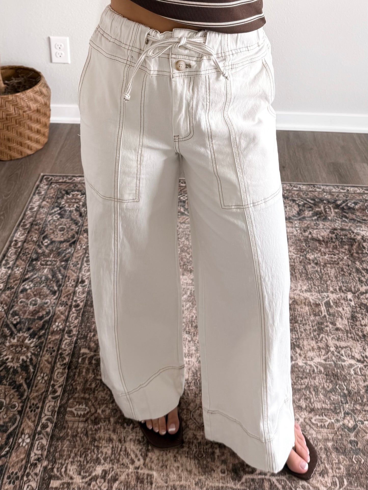 Covie Wide Leg Pant / Cream