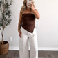 Cocoa Asymmetrical Basic Top