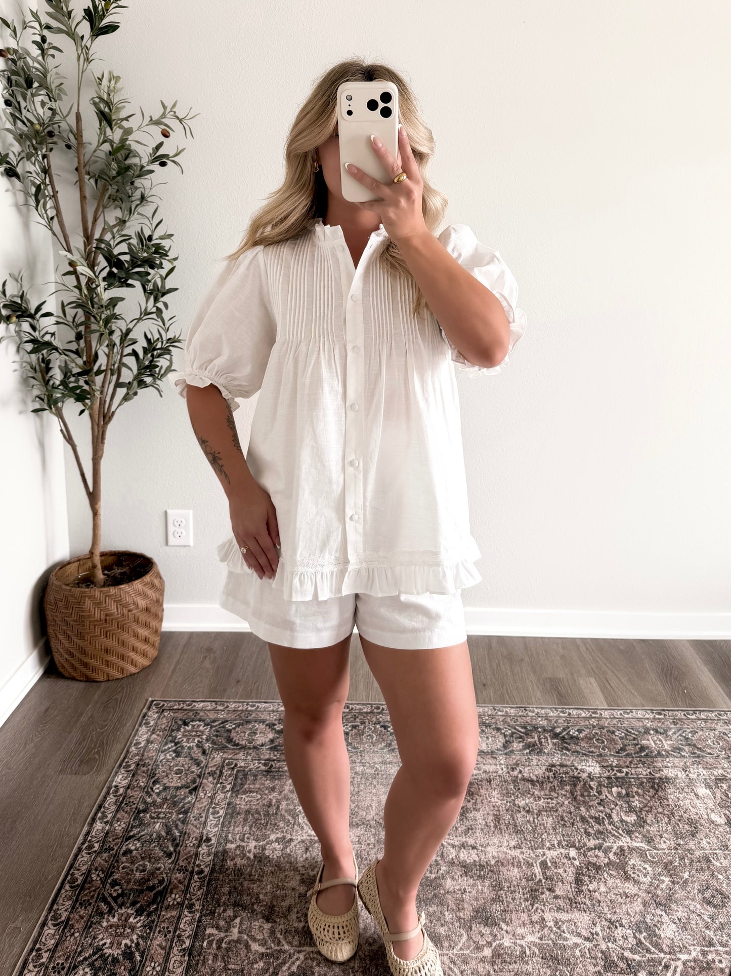 Sunday Heirloom Pleated Top