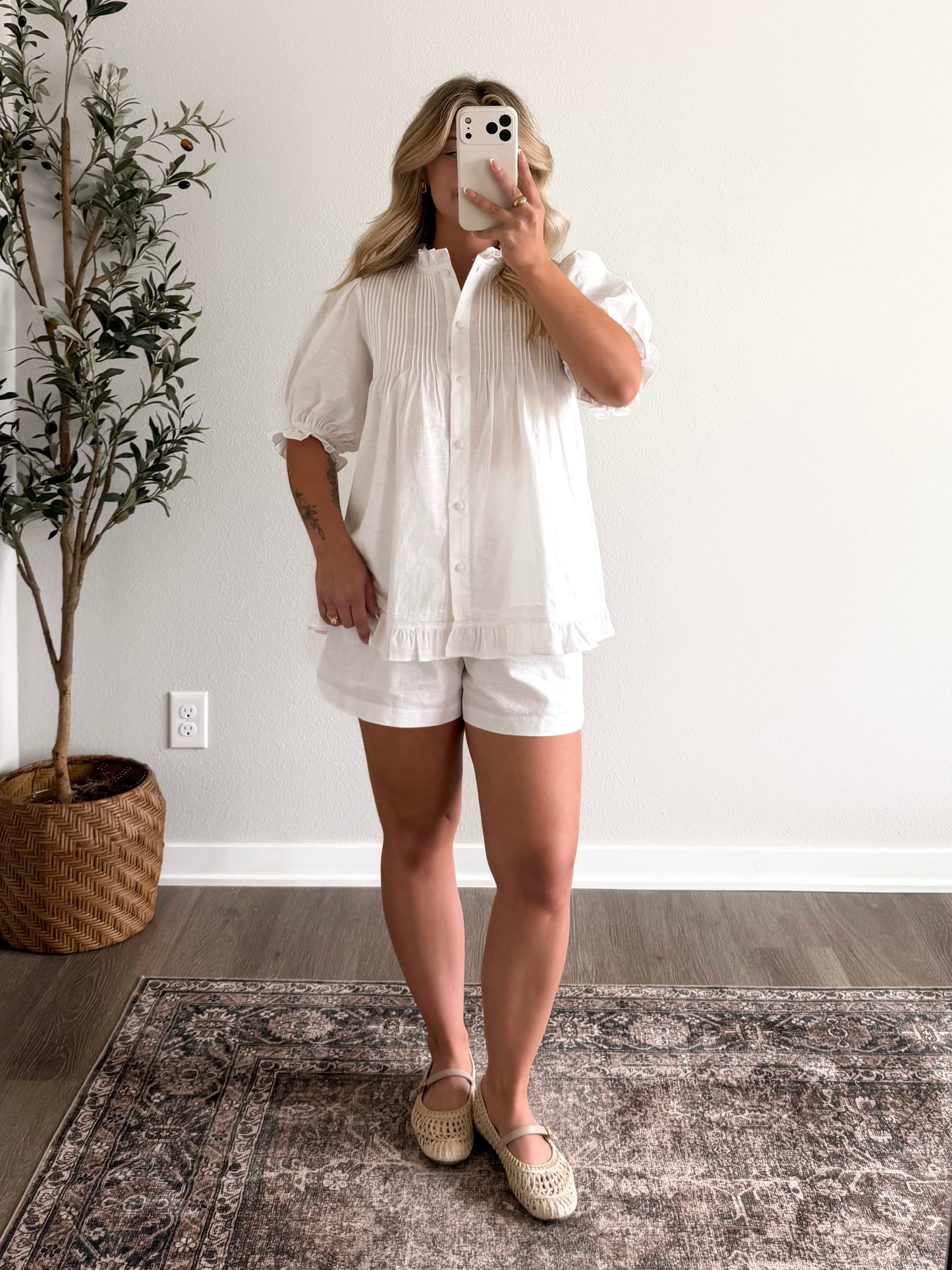 Sunday Heirloom Pleated Top
