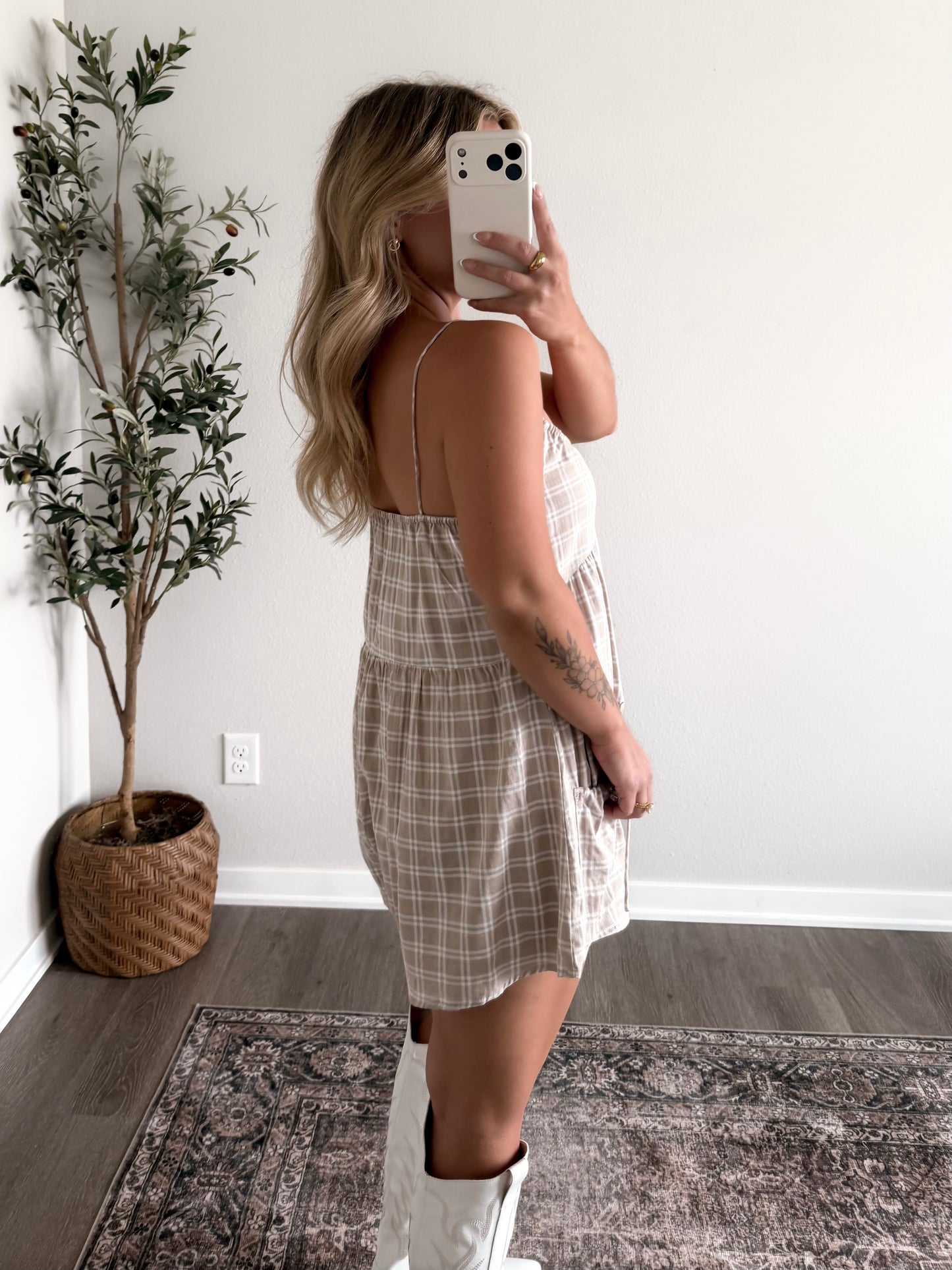 Bramble Grid Print Romper
