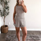 Stripe State Of Mind Short Set / Brown