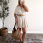 Warm Breeze Belted Linen Dress