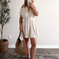 Warm Breeze Belted Linen Dress