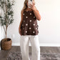 Chocolate Dot Babydoll Top