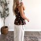 Chocolate Dot Babydoll Top