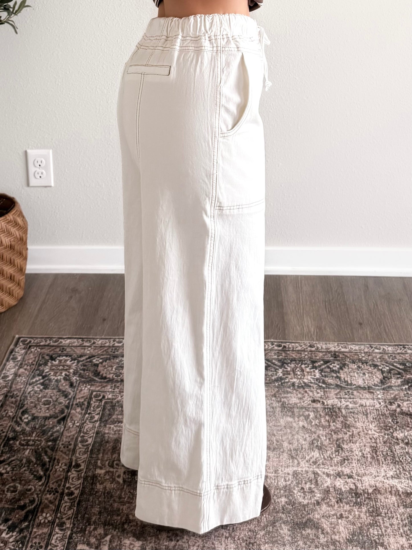 Covie Wide Leg Pant / Cream