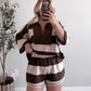 Sadie Striped Lounge Short Set