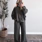 Retreat Ribbed Long Sleeve Lounge Set / Olive (PREORDER - EST SHIP  10.7)
