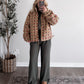 Honey Bear Floral Sherpa Jacket / Teddy Rose (PREORDER - EST SHIP  10.7)