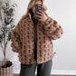 Honey Bear Floral Sherpa Jacket / Teddy Rose (PREORDER - EST SHIP  10.7)