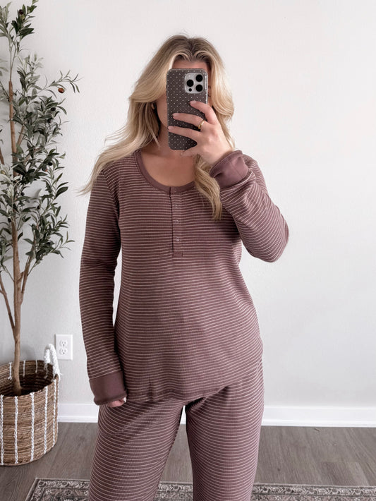 Dreamline Stripe Thermal Lounge Set