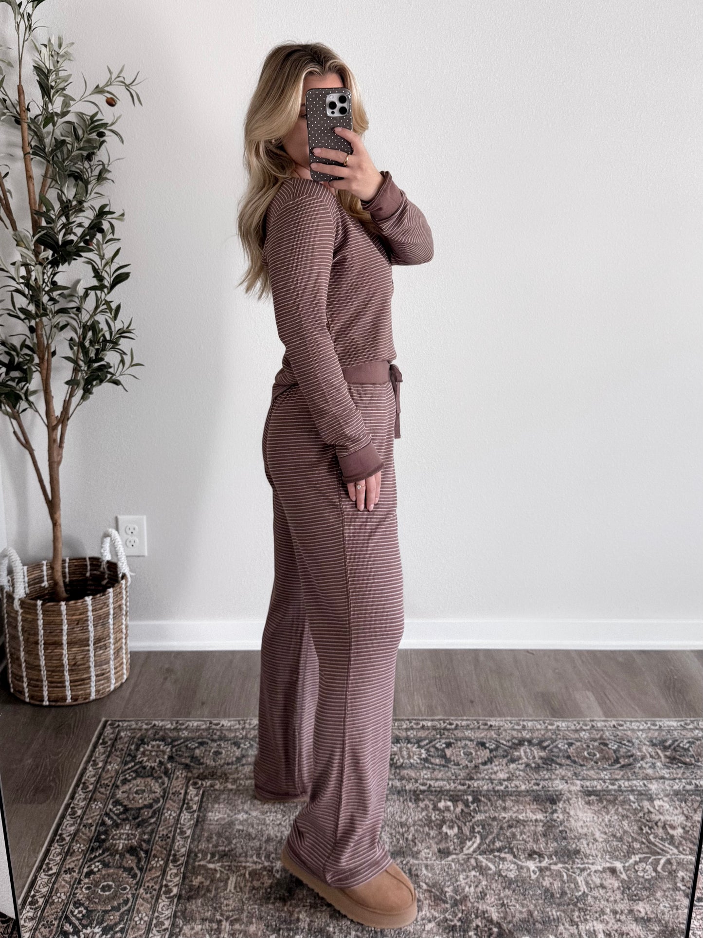 Dreamline Stripe Thermal Lounge Set
