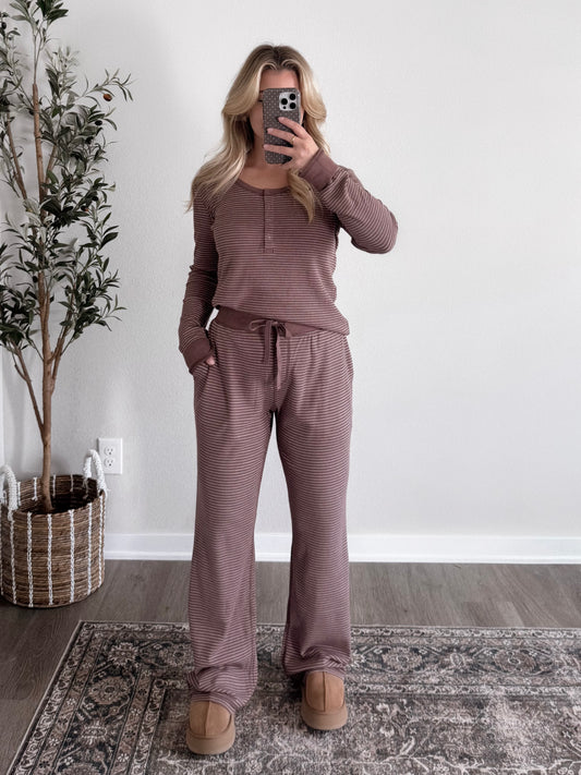 Dreamline Stripe Thermal Lounge Set