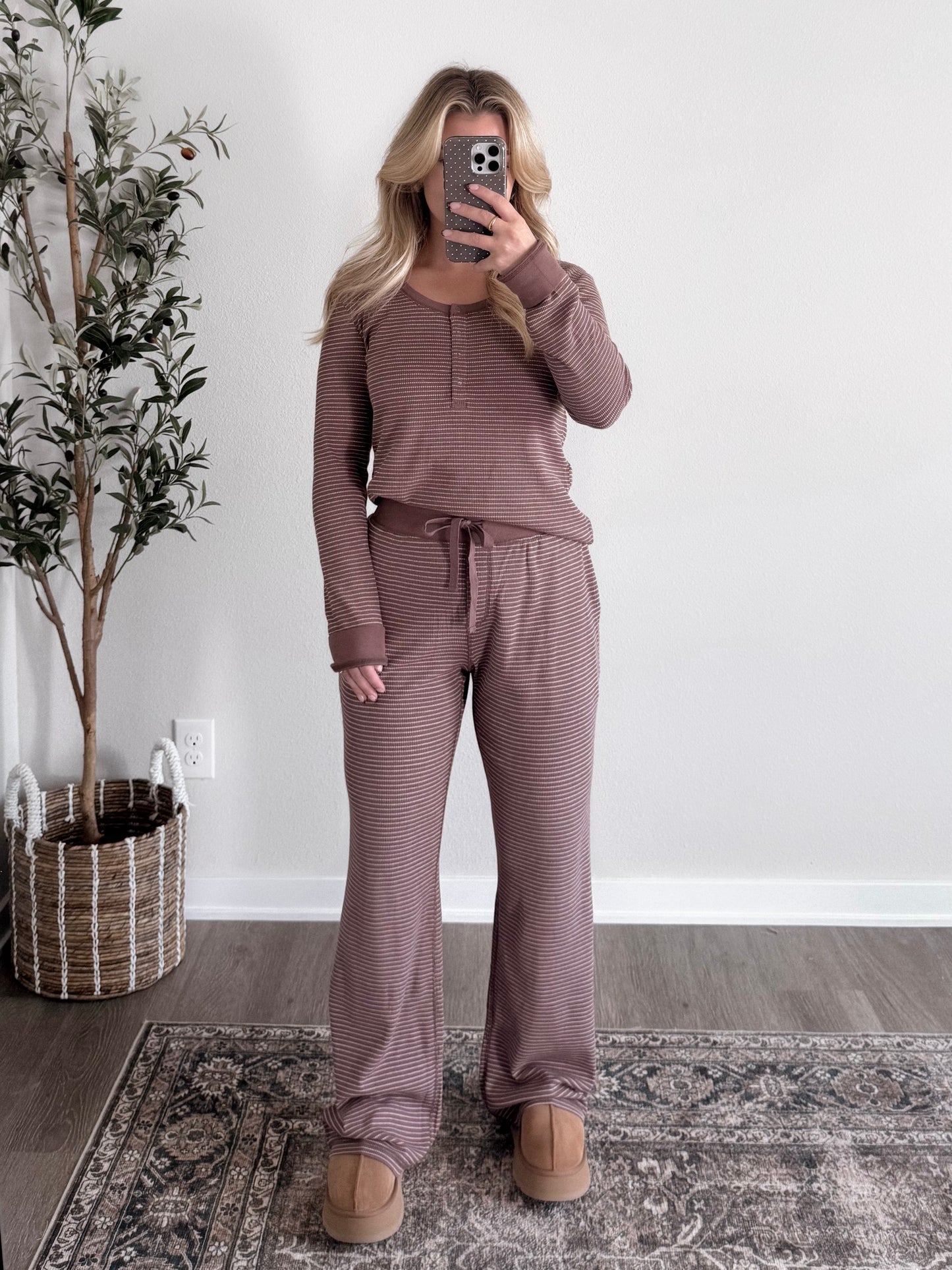 Dreamline Stripe Thermal Lounge Set