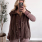 Warm & Cozy Sherpa Vest / Dark Coco