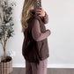 Warm & Cozy Sherpa Vest / Dark Coco