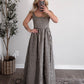 Blackberry Basket Gingham Maxi Dress (Tall Friendly)