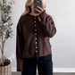 Augie Knit Button Cardigan / Walnut (Restocking End Of October)