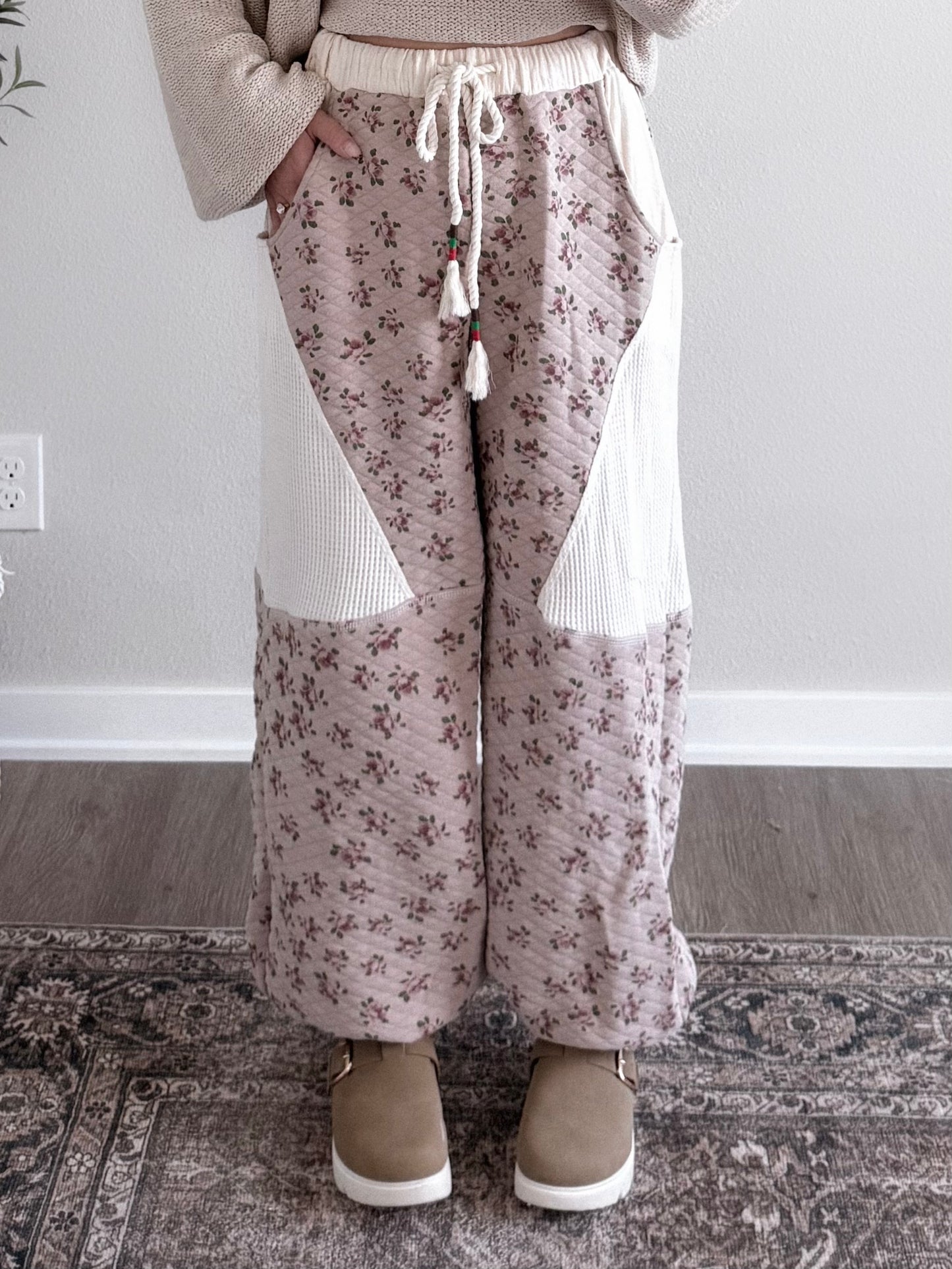 Cozy Camp Floral Quilted Jogger (PREORDER - EST SHIP  10.7)