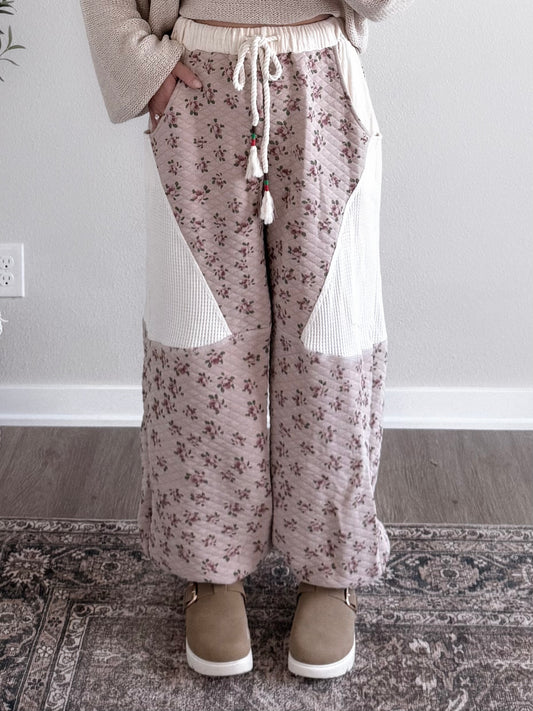 Cozy Camp Floral Quilted Jogger (PREORDER - EST SHIP  10.7)