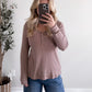Classic Snap Button Henley / Lt Mocha