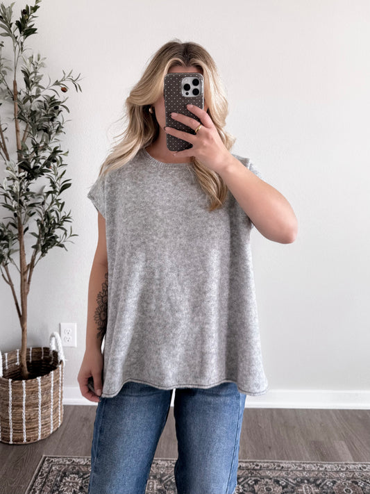 Element Short Sleeve Sweater / Grey